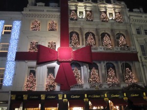 Cartier Building in Holiday Decor in London