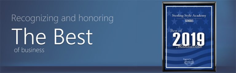 Sterling Style Academy Receives 2019 Best of Manhattan Award for Fashion Schools