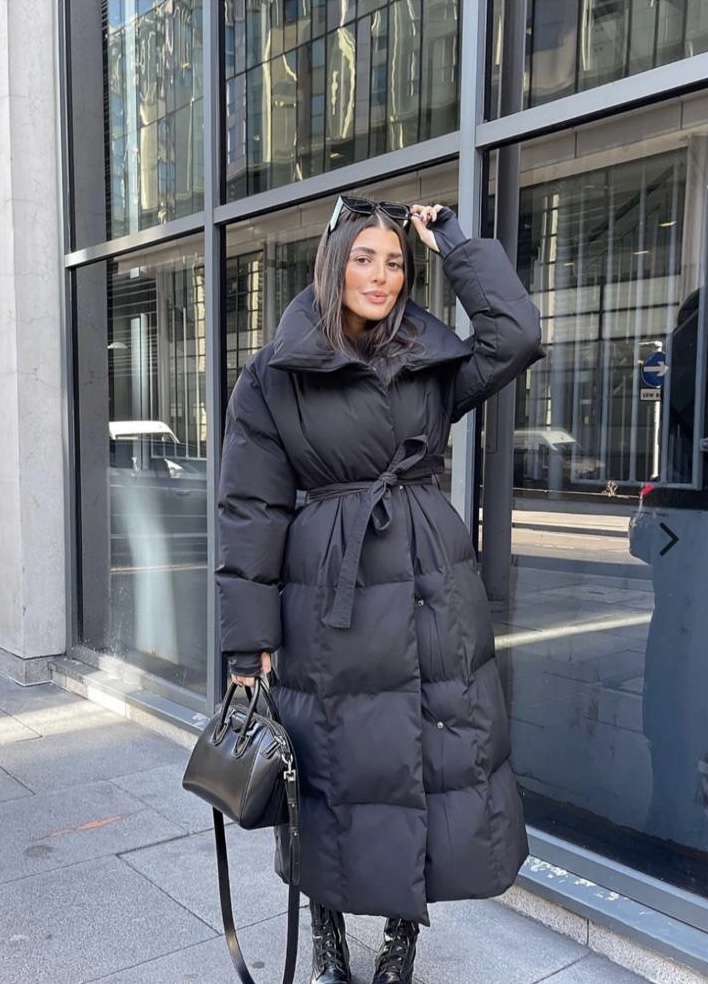 More & More Between-Seasons-Coat black casual look Fashion Coats Between-Seasons Coats 