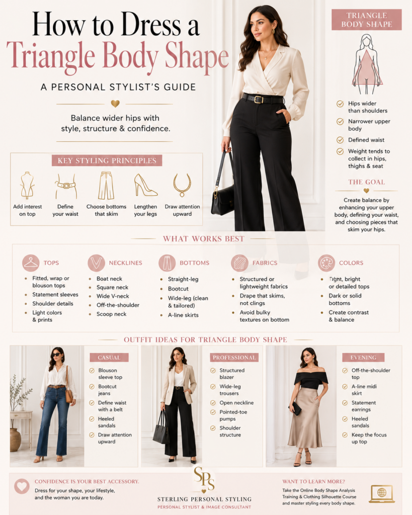 How to Dress a Triangle Body Shape