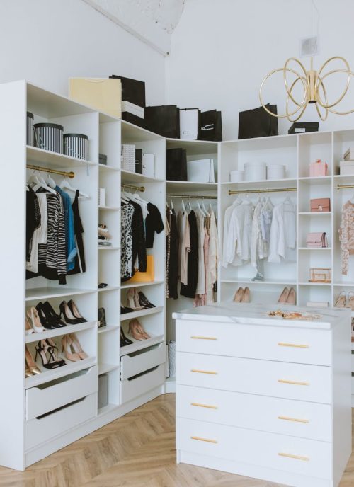 white drawer in the wardrobe