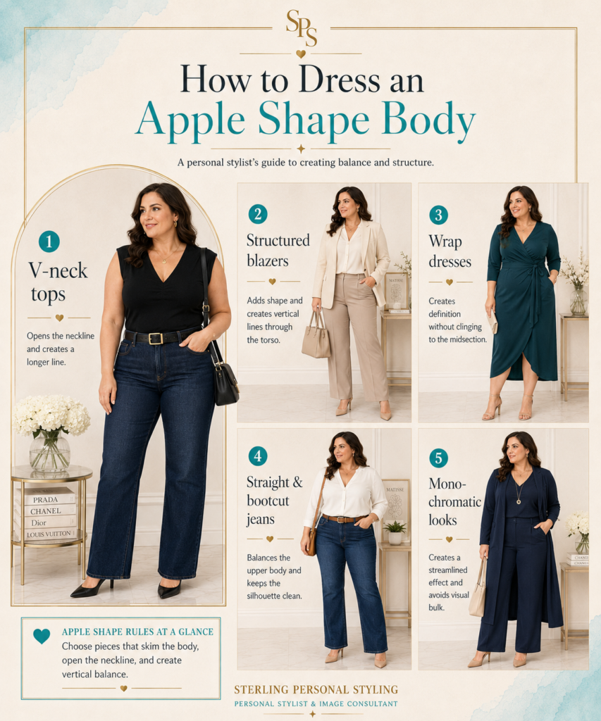 How to Dress an Apple Shape Body A Personal Stylists Guide