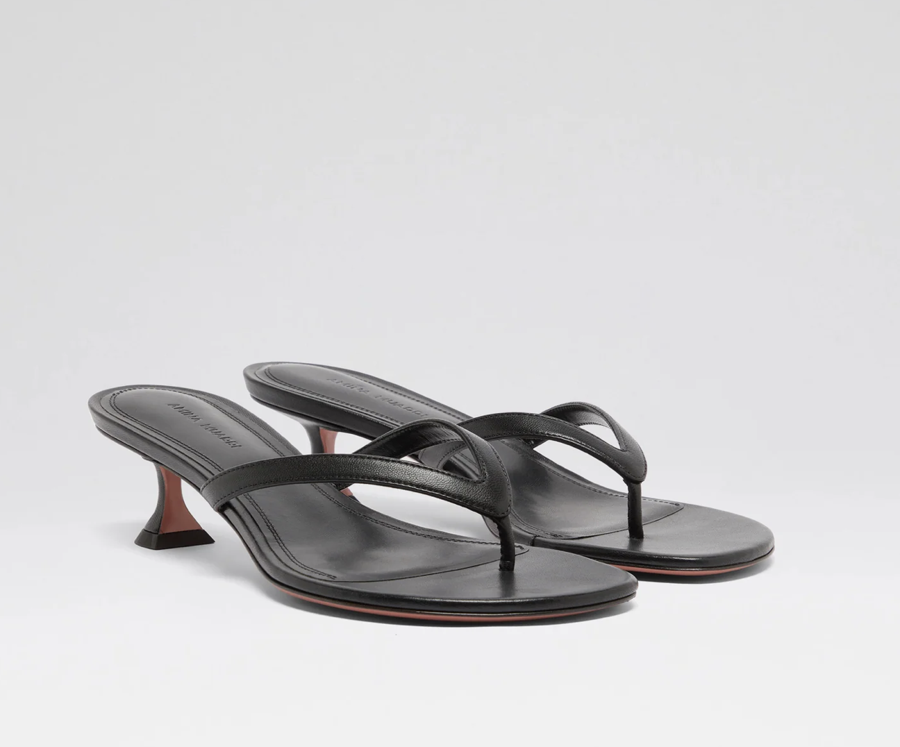 Amina Muaddi Juliette Thong Slipper 45 Black