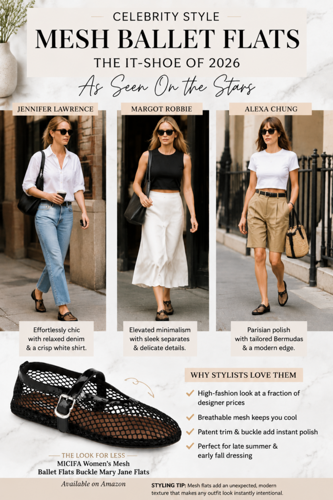 Summer-to-Fall Flat Shoe Trends of 2026 | Mesh Ballet Flats