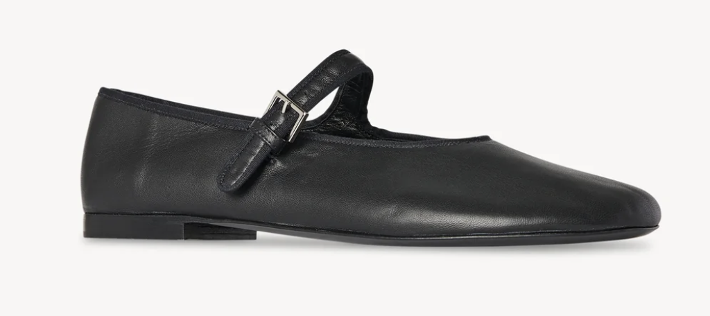 THE ROW Boheme Leather Mary Jane Ballerina