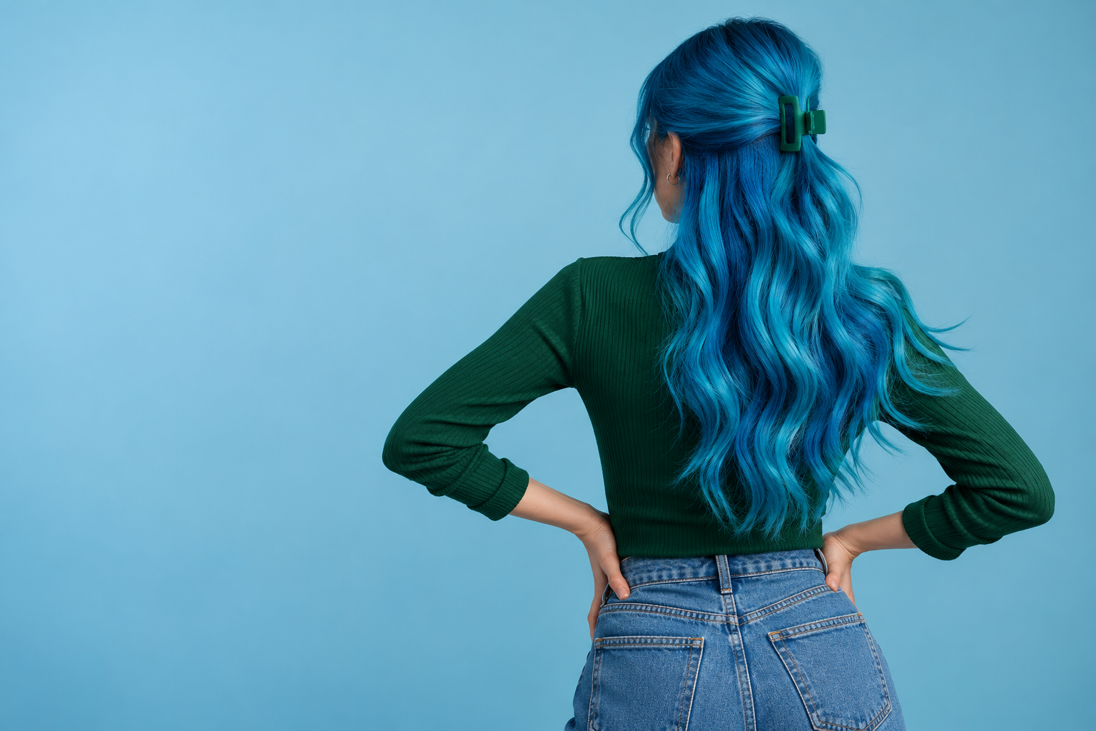 Vibrant Blue Hair