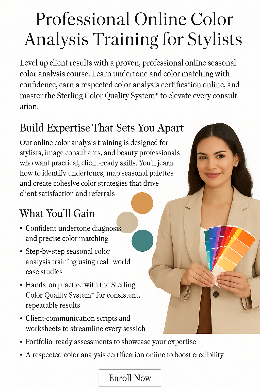 Online Color Analysis Certification & Training Sterling Style Academy
