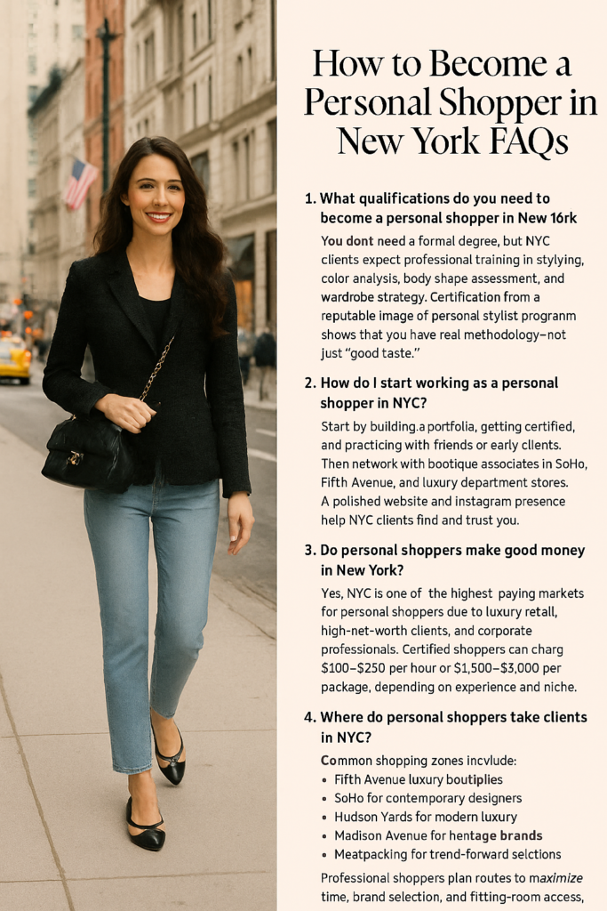 How to become a Personal Shopper in New York?